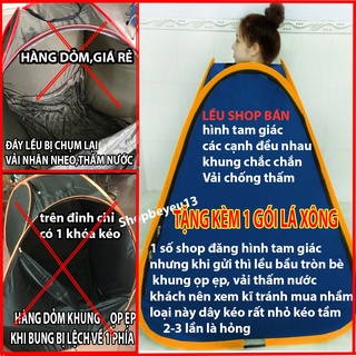 Lều xông hơi chui đầu Vải Dày Cao Cấp-Tặng kèm gói lá xông