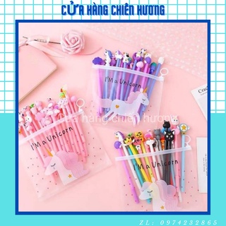 Combo 20 bút cute tặng kèm túi zip