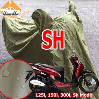Áo Trùm Xe Sh Mode, SH 125i, 150i, 300i  Cao Cấp Có Tai Gương Siêu Dầy, Nặng Vải Dù Siêu Bền SẢN XUẤT TẠI VIỆT NAM