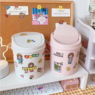 Ống cắm bút để bàn kiêm Thùng rác mini kiêm tiện lợi BAG U (tặng kèm sticker trang trí)