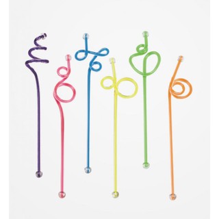 Que khuấy sinh tố 28cm , 23cm  nhiều màu sắc  Que khuấy 2 lòng Acrylic / que khuấy coctail / que trang trí coctail