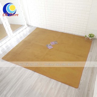 Thảm Trải Sàn Nỉ Tuyết Đơn Sắc Dày Dặn Đế Có Hạt Cao Su Chống Trơn Trượt