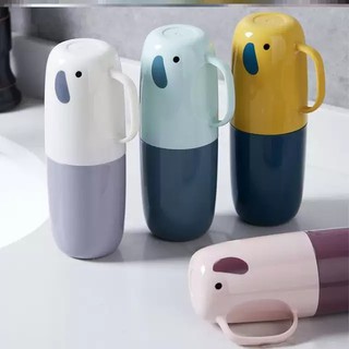 PVN27874 Cốc Đựng Bàn Chải Đánh Răng Có Nắp Đậy An Toàn Chống Vi Khuẩn Hình Chú Voi T2