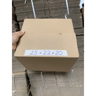 10 HỘP GIẤY 25x22x20 CARTON ĐÓNG HÀNG SHIPCOD-Thùng giấy giá rẻ-Thùng giấy có sẵn-Xưởng thùng giấy