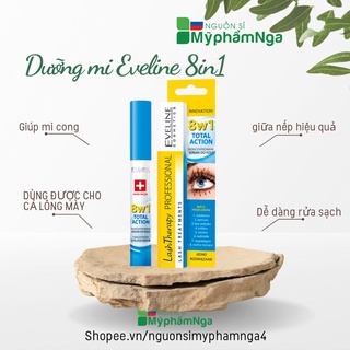 Huyết thanh Dưỡng mi Eveline 8in1 dưỡng dài dày chắc khoẻ mi