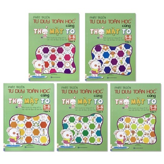Sách - Combo Phát Triển Tư Duy Toán Học Cùng Thỏ Mặt To 5 Đến 6 Tuổi (Trọn Bộ 5 Cuốn)