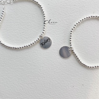 [Mã SKAMSALE8 giảm 10% đơn từ 200K] Vòng tay bạc bi khắc tên Choco Jewelry