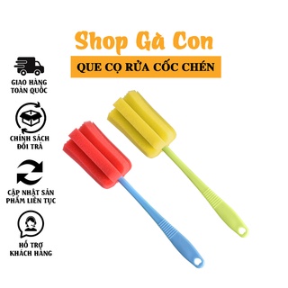 Dụng cụ cọ rửa cốc chén, bình sữa bọt biển nhiều màu sắc