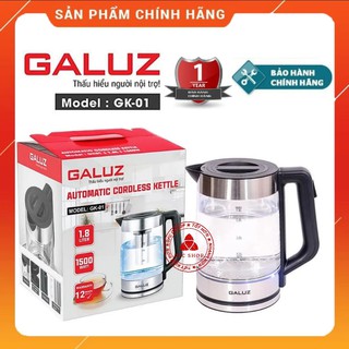 Ấm điện siêu tốc thủy tinh kiêm bình pha trà Galuz GK-01 dung tích 1.8 lít - Hàng chính hãng