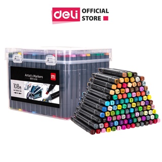 Bút màu marker phiên bản cao cấp hai đầu chuyên nghiệp Deli - họa cụ sử dụng vẽ Anime - 70800