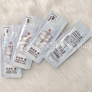 [SALE] 10 gói kem dưỡng trắng chống lão hoá Whoo Radiant White Moisture Cream date 2024