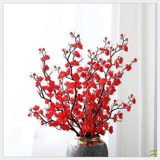 Hoa giả, cành hoa đào nhân tạo cao cấp loại 94cm
