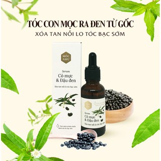 Serum tóc Cỏ Mực Mè Đen Mộc Nhu xoá tan nỗi lo tóc bạc sớm