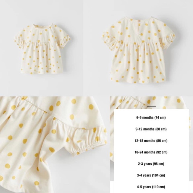 Áo chấm bi zara