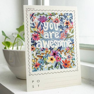 Postcard "You Are Awesome" giấy dày [HÀNG THIẾT KẾ]  bưu thiếp | thiệp l Zip A1