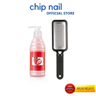 kem mềm da + cây chà gót chân nail