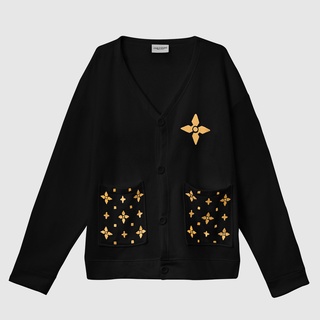 [Mã BMBAU50 giảm 7% đơn 99K] Áo Cardigan LDV Black Gold Motifs Pockets