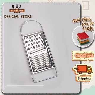 Dụng cụ bào rau củ 3 kiểu inox Bam House có quai cầm inox siêu bén cao cấp B3K05 - Gia dụng bếp