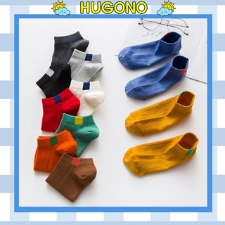 Tất cổ ngắn Hugono vớ nữ trơn nhiều màu phong cách Hàn Quốc TN03