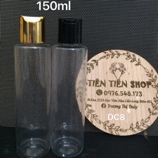 Chai nhựa trong 150ml nắp press dáng cao