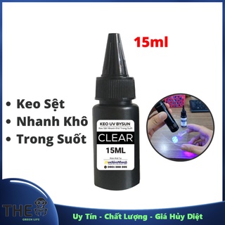 [HCM] Keo UV Bysun Trong Suốt Dán Kính, Dán Thép, Dán Mica BySun Clear BB010 15ml .Uy Tín - Chất Lượng - Giá Hủy Diệt