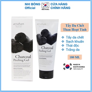 Tẩy da chết - Tẩy tế bào da chết chiết xuất từ than hoạt tính Arrahan Hàn Quốc 180ml