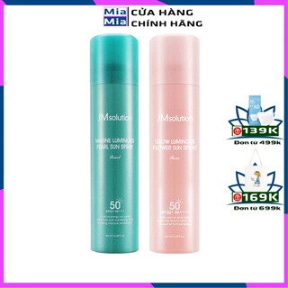 Xịt Chống Nắng JMSOLUTION Ngọc Trai Hoa Hồng SPF50+ PA++++ JM Solution Glow Luminous Flower Sun Spray Nâng Tone Cấp Ẩm