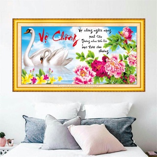 Tranh đính đá Vợ Chồng Vs086 (90x45) chưa đính