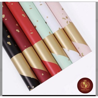 Giấy gói hoa bóng mờ hai mặt trơn đồng nhũ kích cỡ 60 x 60cm