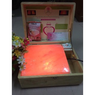 Hộp massage đá muối cao cấp( loại đá cong 5cm) đá bao đẹp.