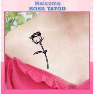 Hình xăm hoa hồng g01. Xăm dán tatoo tạm thời size < 10x6cm