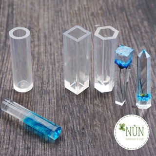 Khuôn Silicon Khối Trụ Các Hình Làm Charm Handmade