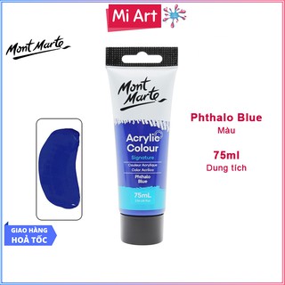 Màu Acrylic Mont Marte 75ml - Phthalo Blue - Acrylic Colour Paint Signature 75ml (2.54oz) - MSCH7520