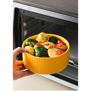 (SẴN) Tô đựng mì, canh 15cm sứ - men mờ màu pastel , họa tiết vân sọc La Mã - hàng cao cấp không chì xuất khẩu