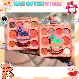 PHẤN MẮT KÈM PHẤN TẠO KHỐI 11 Ô UNICORN MAGIC ANYLADY