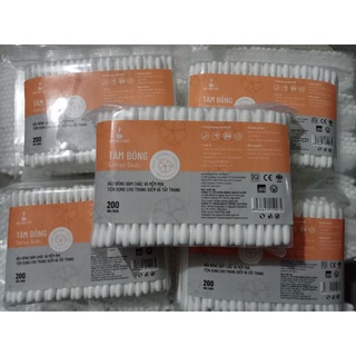 Combo 5 gói bông ráy tai đầu lớn 200 que