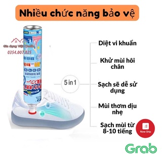 Xịt khử mùi giày, khử mùi hôi chân, vi khuẩn, công nghệ Nano Bạc an toàn cho da, chai 260ml GD208