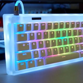 Keycap Pudding 134 nút BLACK/WHITE Xuyên LED lắp cho nhiều bàn phím RGB