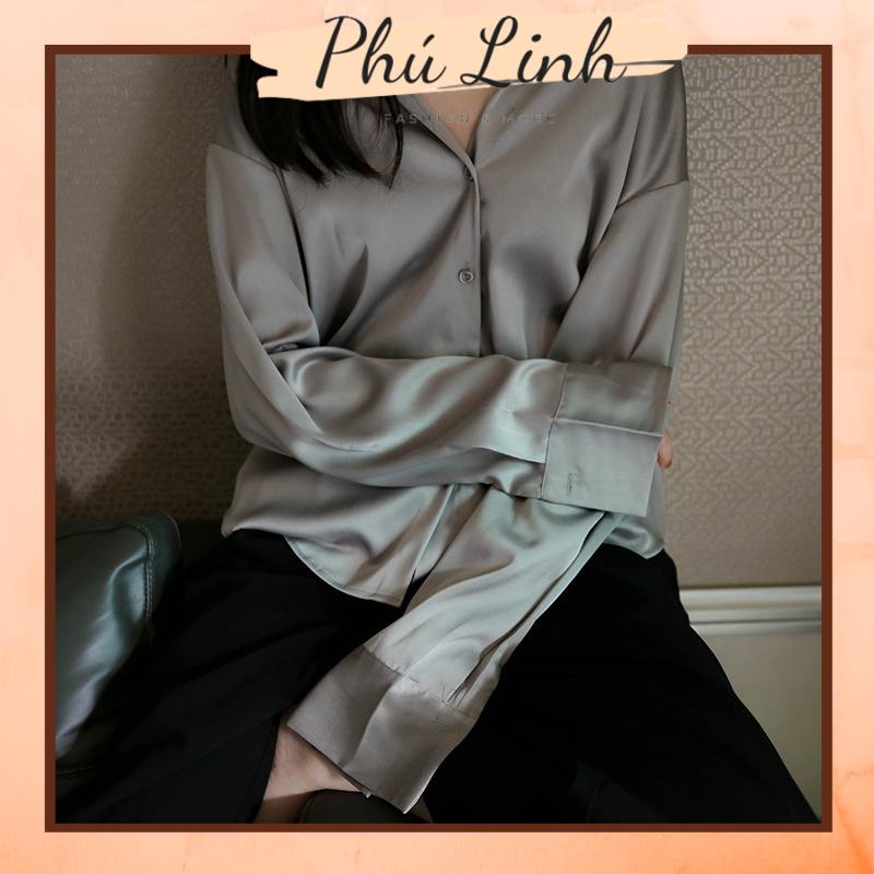 MS272 Áo sơ mi nữ lụa satin bóng