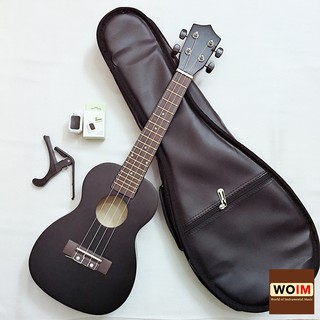 Ukulele Concert Woim 33A19 Kèm Bao Da 3 Lớp + Máy Lên Dây + Capo + Bộ Dây Dự Phòng + Gãy