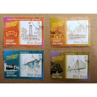 Tem sưu tập MS 997 Tem CTO Việt Nam 1000 năm Thăng Long - Hà Nội xây dựng và phát triển 2010 ( 4 tem )