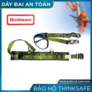 Dây đai an toàn quàng trụ điện lực Richteam - Dây bảo hộ khi làm việc trên cao (có đinh tán) - Bảo Hộ Thinksafe