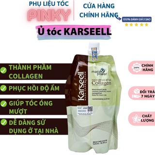 Kem ủ tóc Karseell Maca Power Collagen 500ml phục hồi hư tổn Hấp ủ tóc thẳng mượt bổ xung collagen