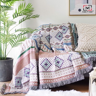 Thảm phủ sofa trang trí homestay họa tiết thổ cẩm sang trọng thương hiệu MW FURNITURE