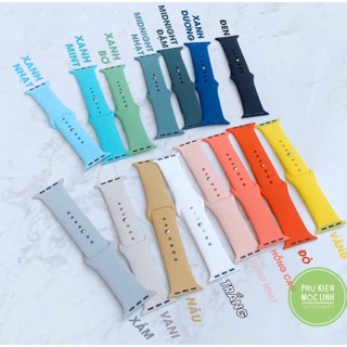 ⏰15 MÀU⏰ DÂY ĐỒNG HỒ CAO SU APPLE WATCH SPORT BANDS CAO CẤP FULL SIZE 1 2 3 4 5 6 SE 38mm 40mm 42mm 44mm