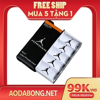 COMBO 5 TẶNG 1 Tất Jordan dệt kim,vớ dệt kim,cổ cao,thời trang,thể thao, bóng đá,nam nữ,Nike,Champion,Puma,Adidas,Puma