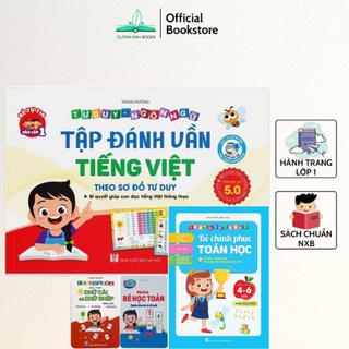 Sách - Combo Bé Chinh Phục Toán Học, Tập Đánh Vần Tiếng Việt Theo Sơ Đồ Tư Duy Phiên Bản Mới 5.0 - NPH Việt Hà