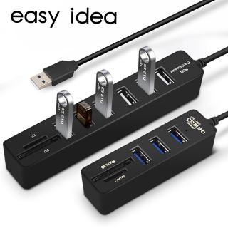 【Hàng sẵn sàng】USB Hub Đa Bộ Chia USB Tốc Độ Cao 3/6 Cổng 2.0 Hab Thẻ TF SD Tất Cả Trong Một Cho máy Tính Phụ Kiện Máy Tính