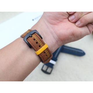 Dây đeo thay thế Apple Watch da bò sáp ngựa điên nhiều màu