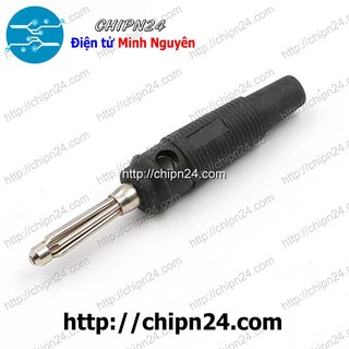 [2 CÁI] Jack Chuối Đực 4mm 20A ĐEN, D=4mm, L=60mm, 20A 60V